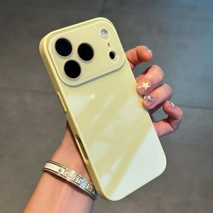Luxury Crystal Texture Mobile Phone Case, Skin-Feeling Solid Color Mobile Phone Case Suitable for Iphone17/16/15/14/13Promax Series, Solid Color Mobile Phone Protective Cover IPCASE-22